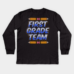 First grade team Kids Long Sleeve T-Shirt